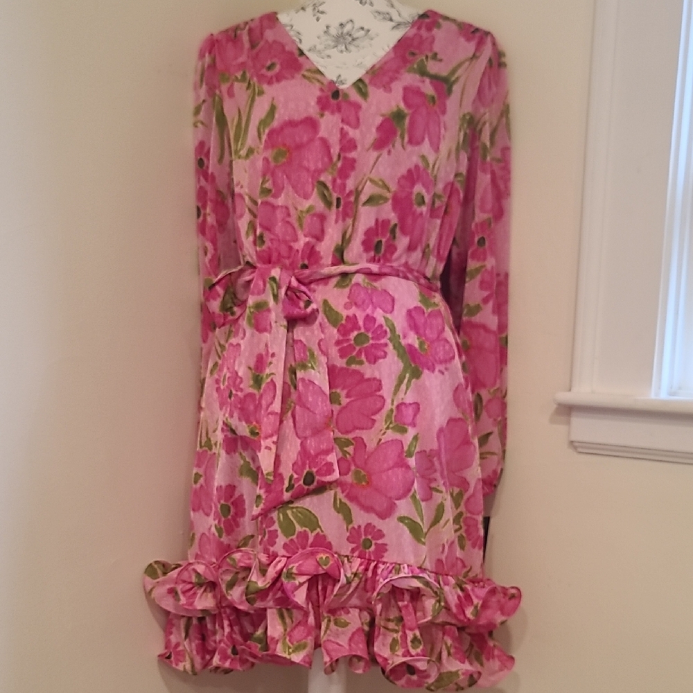 Taylor Pink Floral Kids Dress